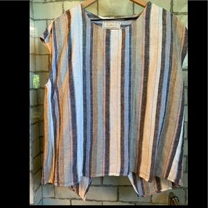 Sinuous Linen Cross Back Top, Medium, Excellent Condition!